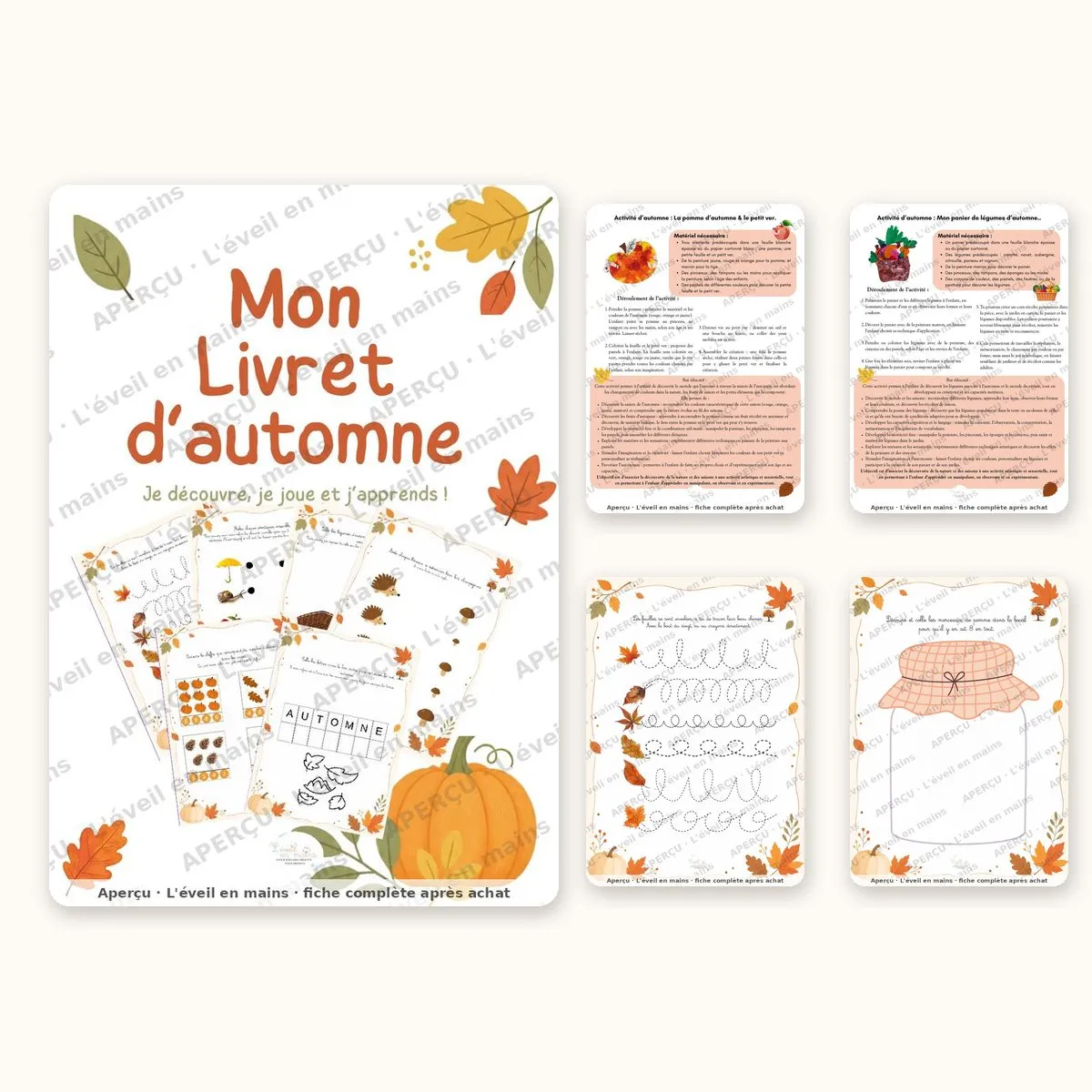 Box Automne — 5 activités + livret