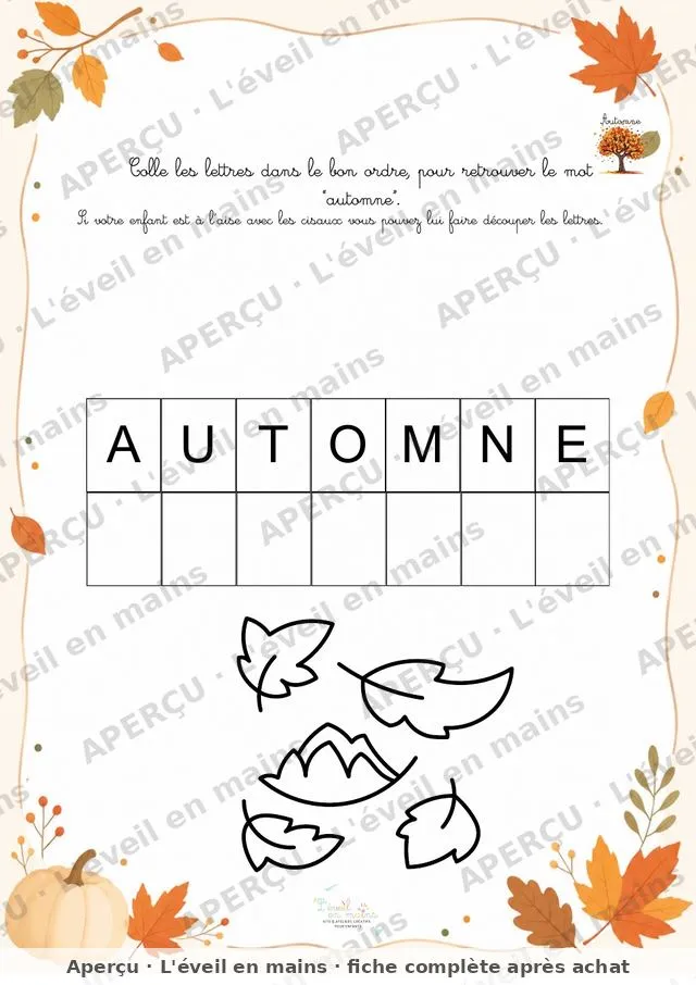 Les mots de l'automne