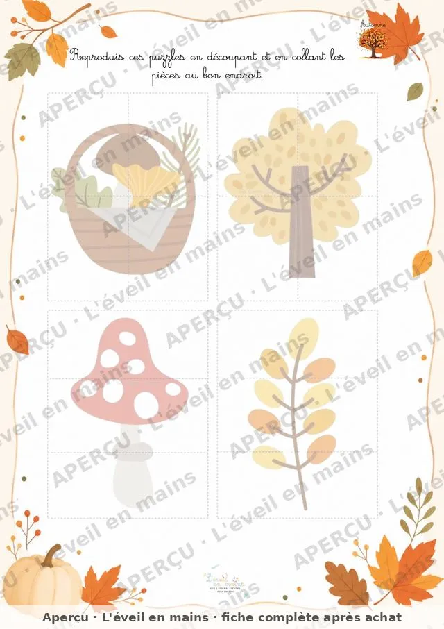 Les puzzles d'automne
