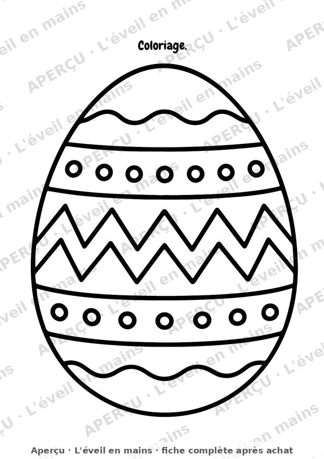 Coloriages de Pâques (10 dessins)