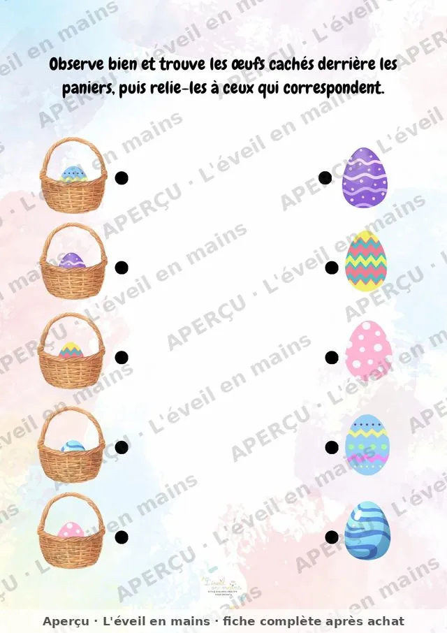 Les œufs cachés