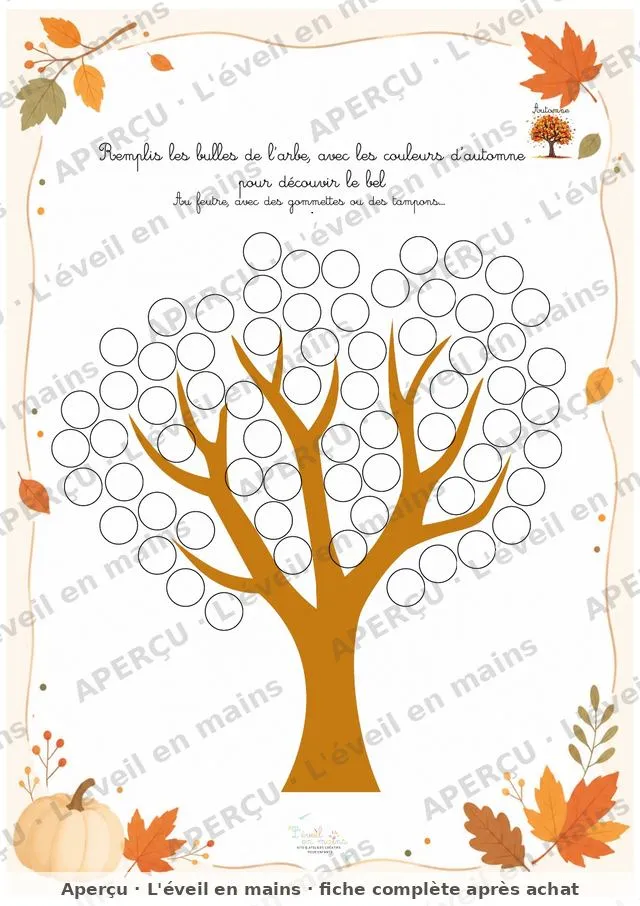 L'arbre aux bulles d'automne