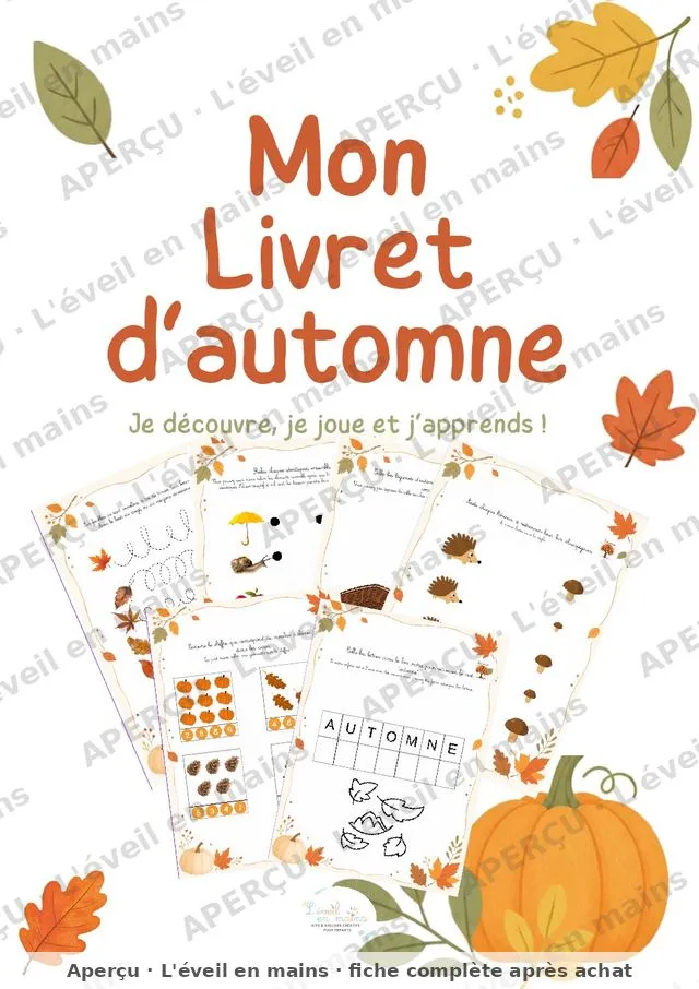Mon livret d'automne