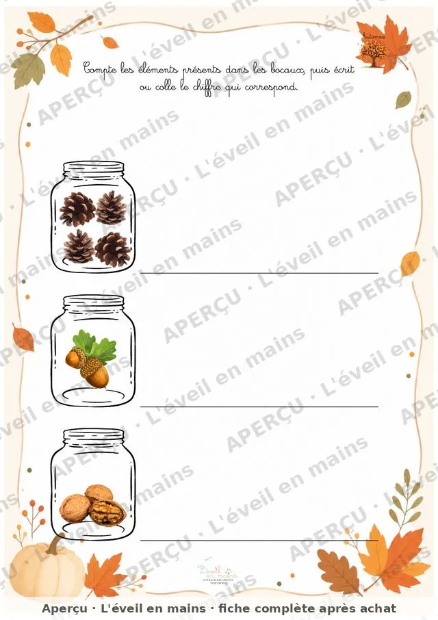Les bocaux de l'automne