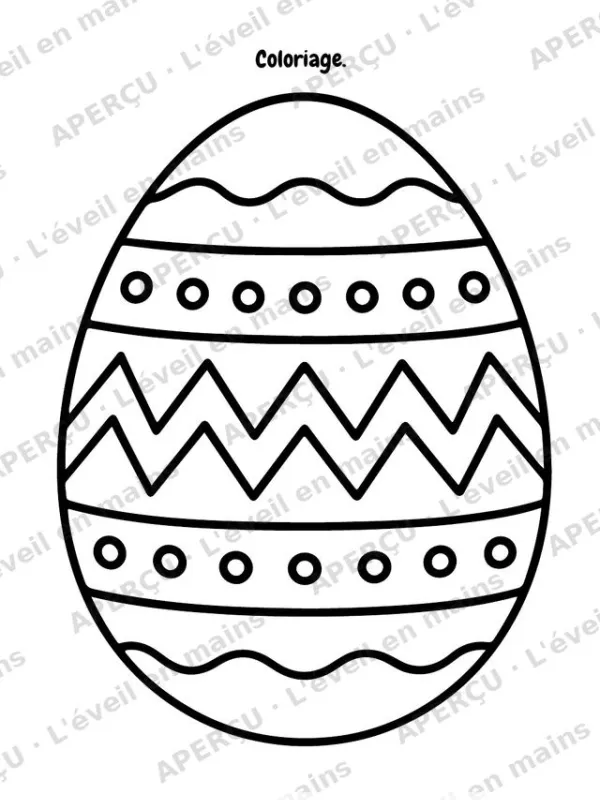 Coloriages de Pâques (10 dessins)