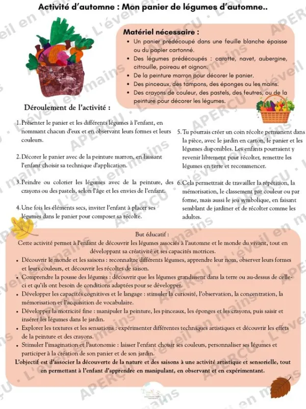 Mon panier de légumes d'automne